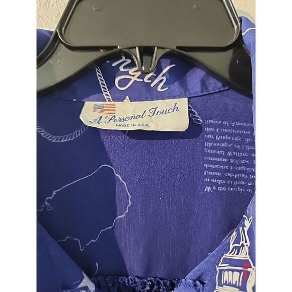 Vintage A Personal Touch Button Up Shirt American Flag Freedon Patriotic 2xl - Picture 2 of 7